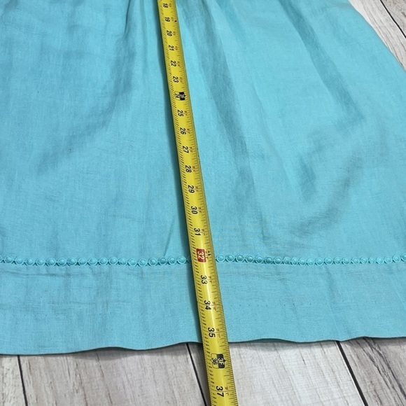 Boden Aqua Blue Linen Sun Dress - Picture 7 of 7